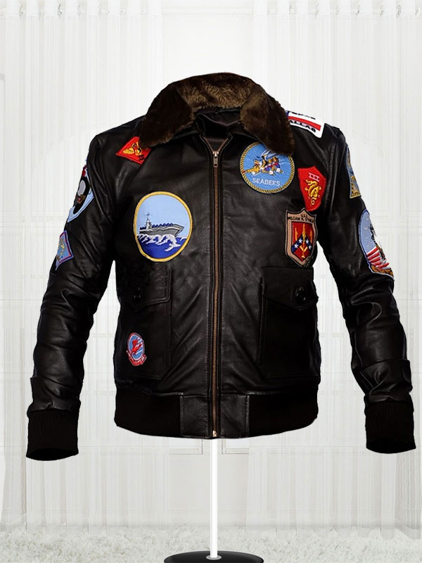 Tom Cruise Top Gun Movie Black Jacket