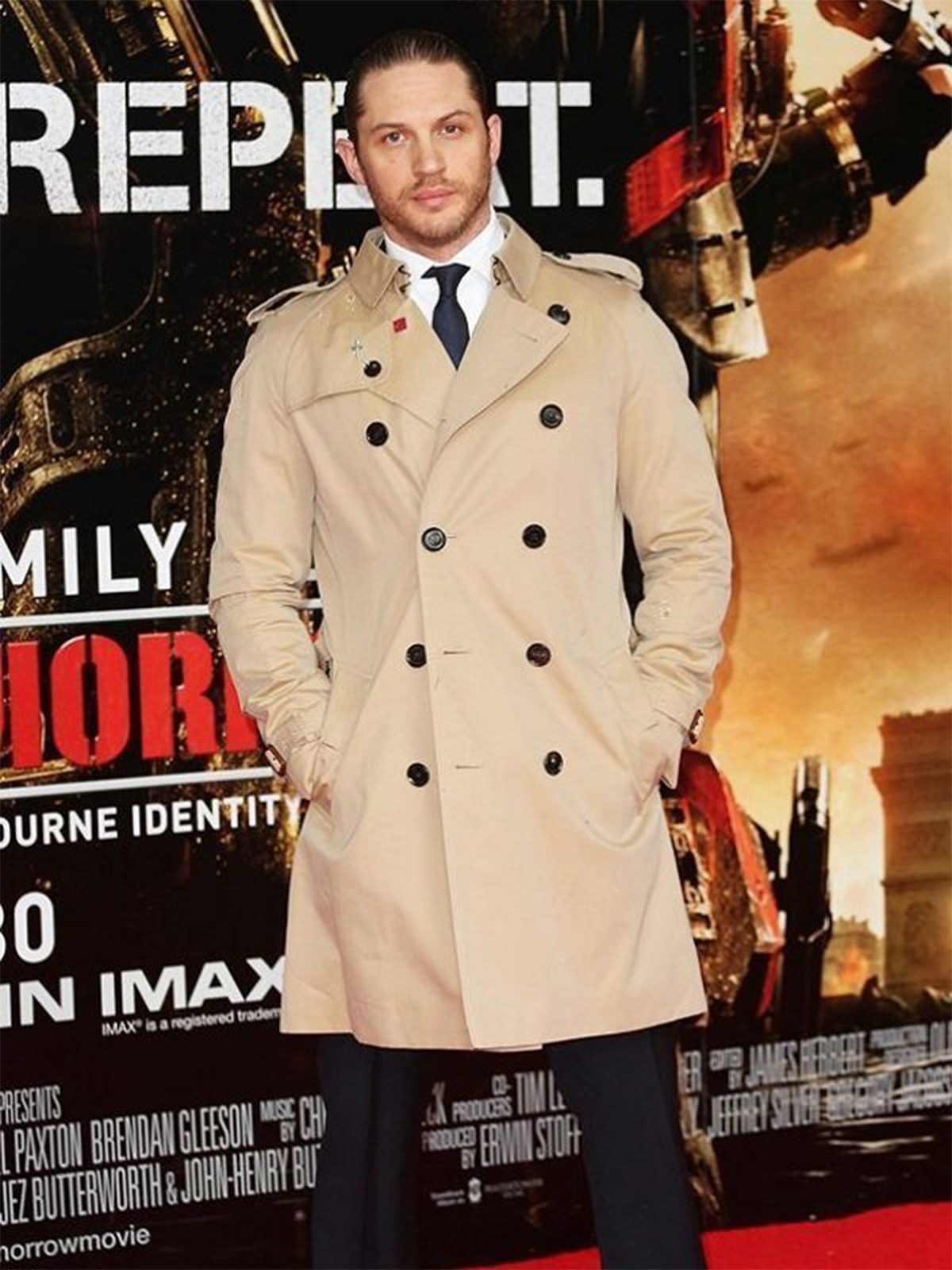 Tom Hardy Double Breasted Trench Coat