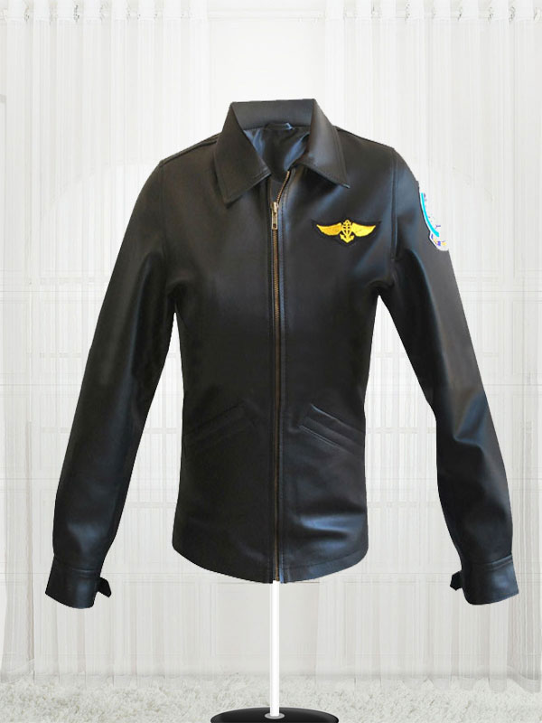 Top Gun Kelly McGillis Charlie Black Leather Jacket