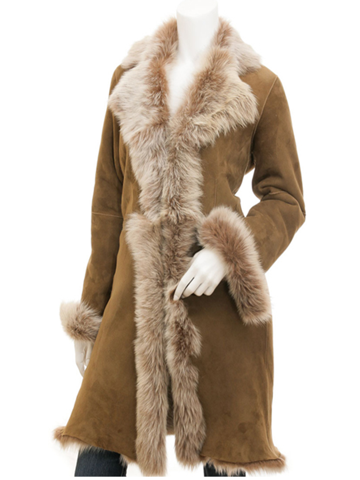 Toscana Shearling in Taupe Madison Fur Coat