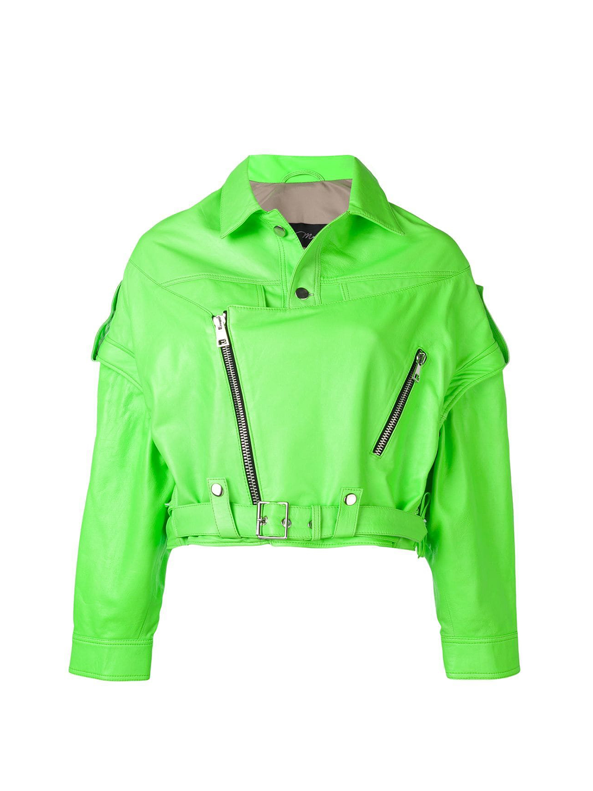 Women's Fashion Neon Leather Jacket
