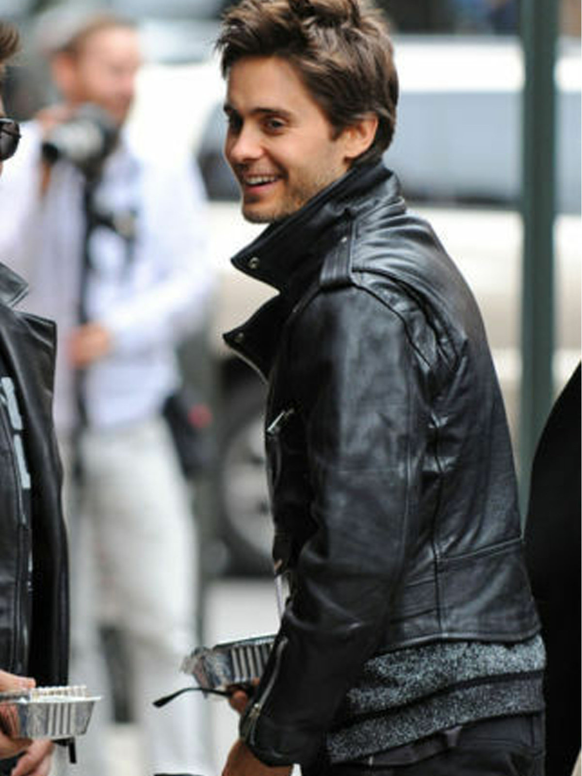 30 Seconds To Mars Jared Leto Black Genuine Leather Jacket For Men