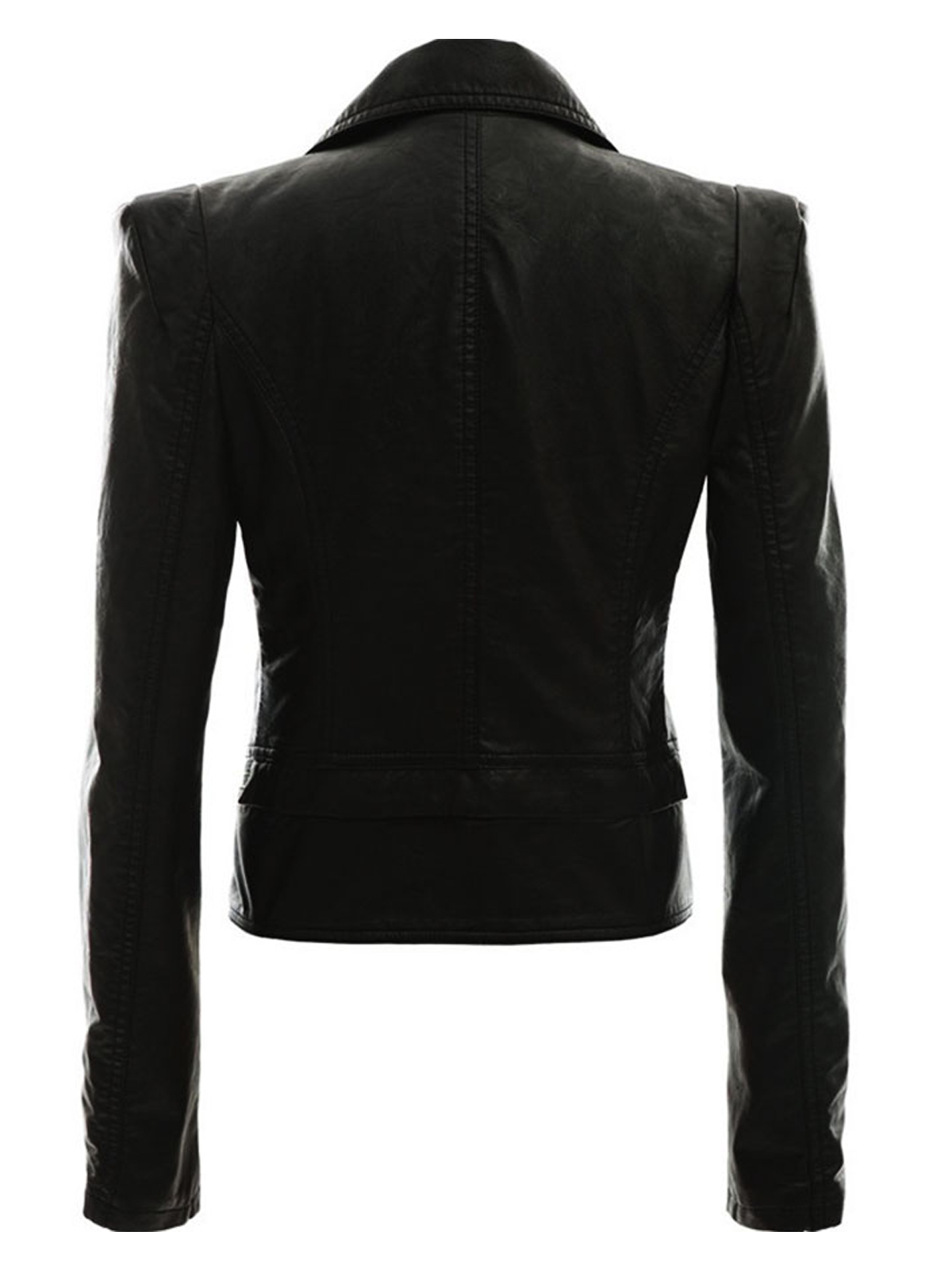 Alabama Women Biker Slim Fit Black Genuine Leather Jacket
