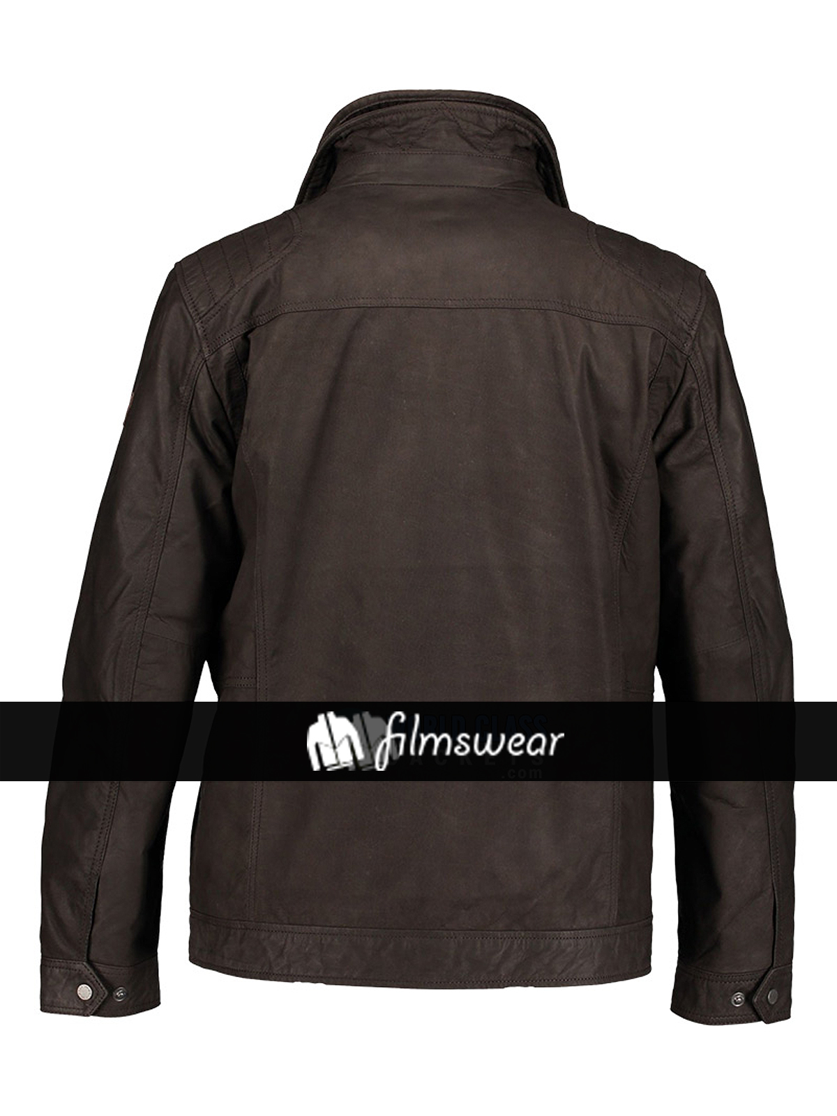 Casual Men Double Zipper Leather Jacket