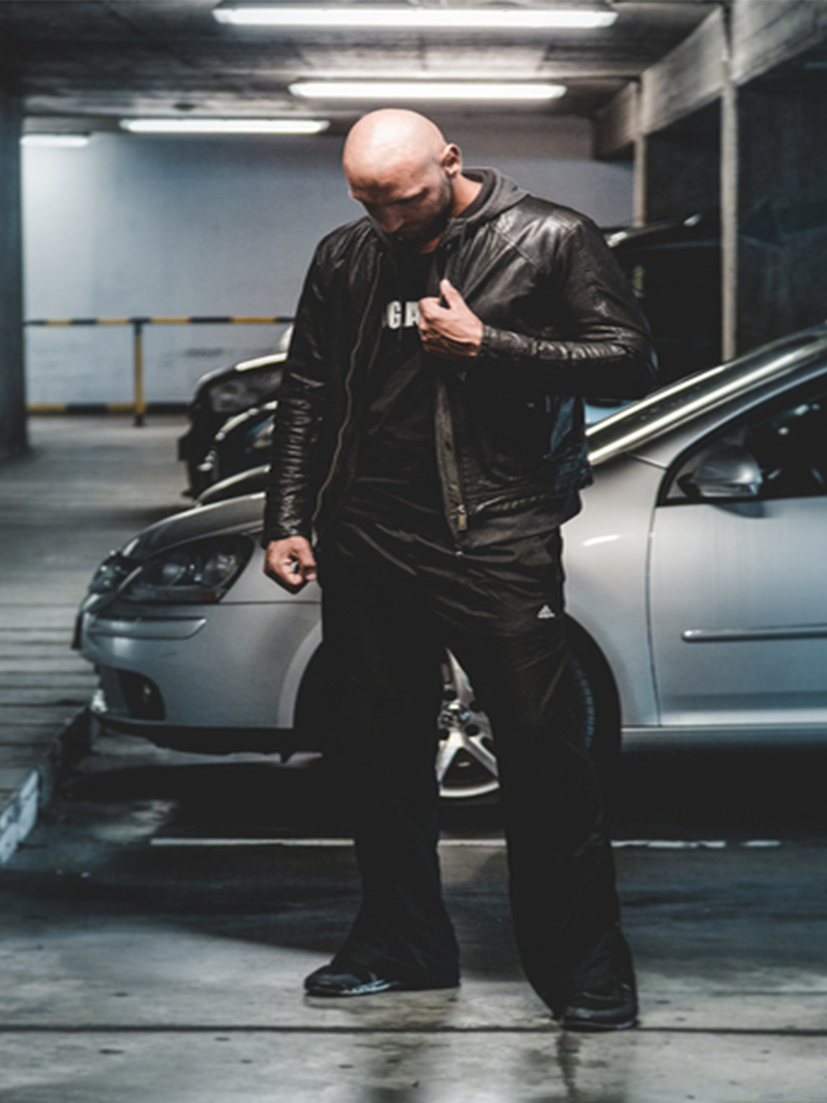 Men’s Casual Black Slim Fit Biker Genuine Leather Jacket