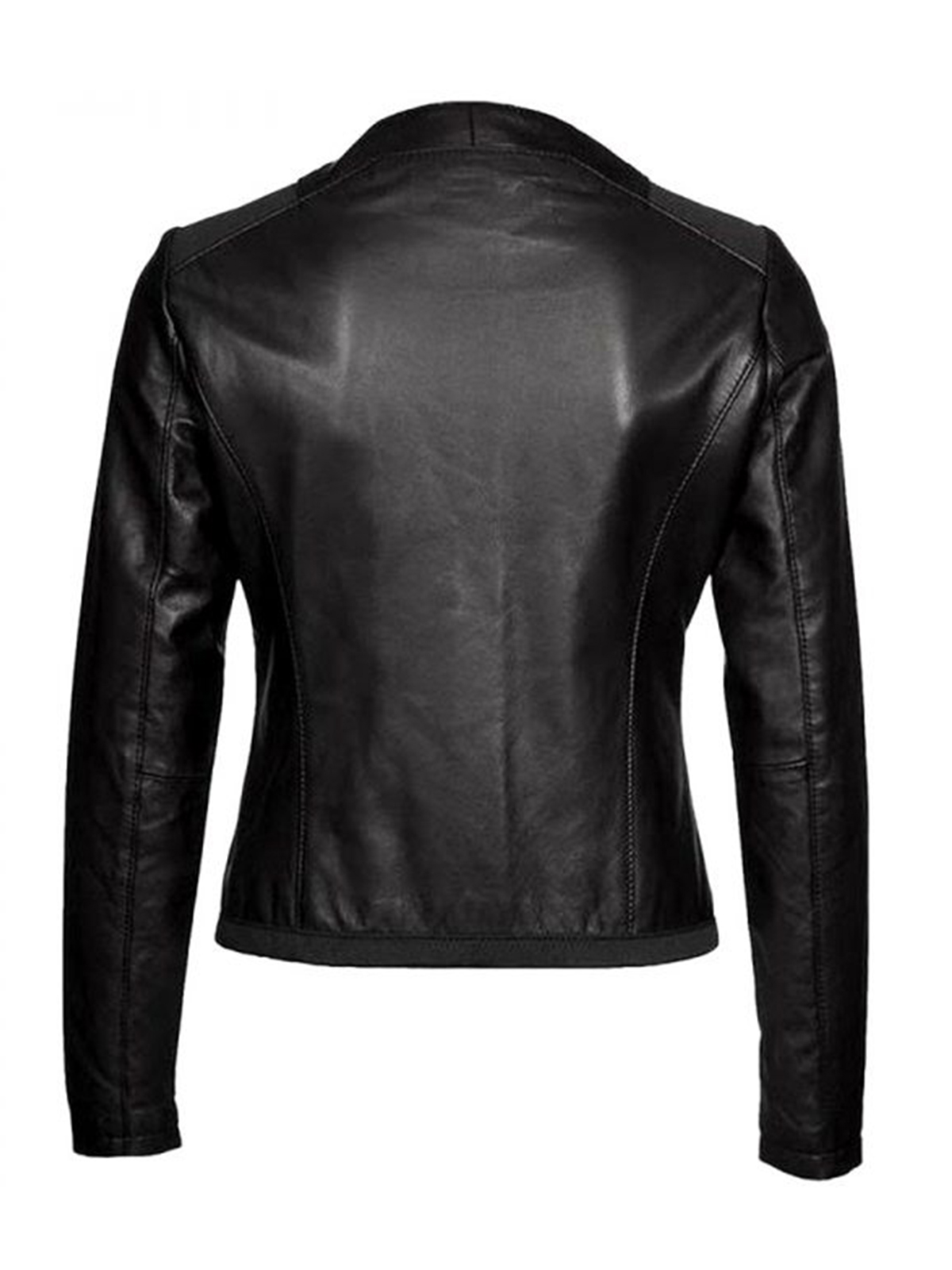 Women’s Casual Wear Collarless Black Jacket