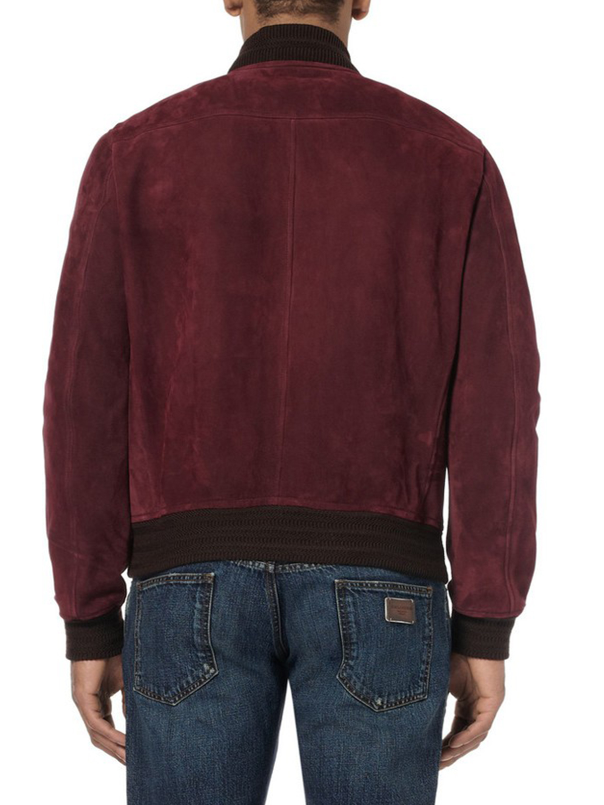 Gucci Burgundy Suede Leather Jacket