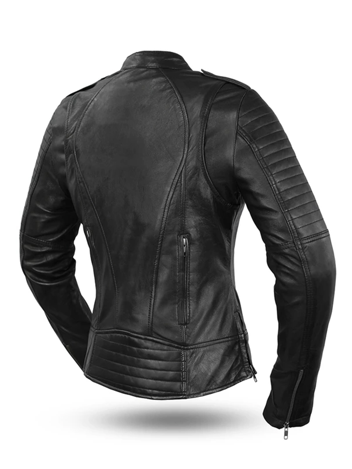 Women’s Biker Black Motorcycle Leather Jacket