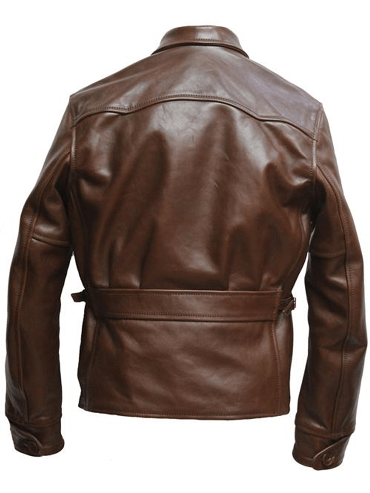Aero Range 1930s Half Belt Leather Jacket