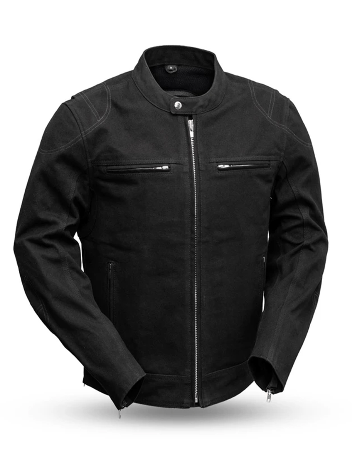 Men’s Qualifier Black Motorcycle Canvas Jacket