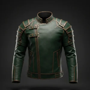 Doctor Doom Avengers Secret Wars Leather Coat - Robert Downey Jr Green Hooded Villain Trench Coat