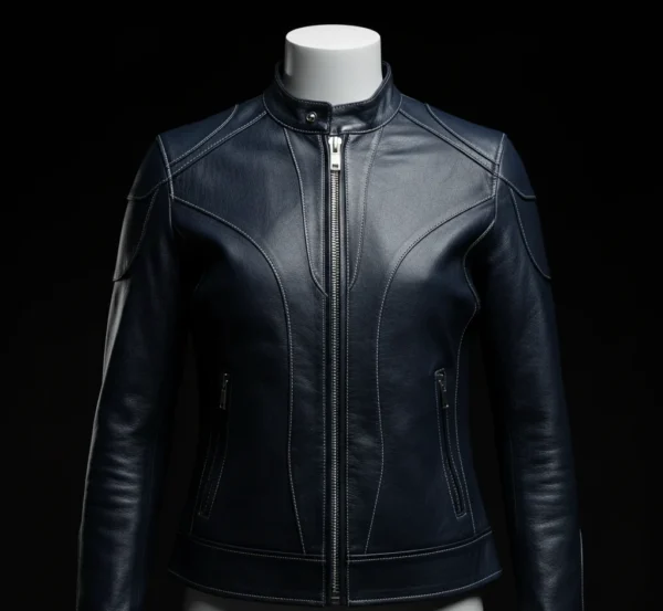 Invisible Woman Leather Jacket – Vanessa Kirby Fantastic Four Blue Tactical Suit Jacket