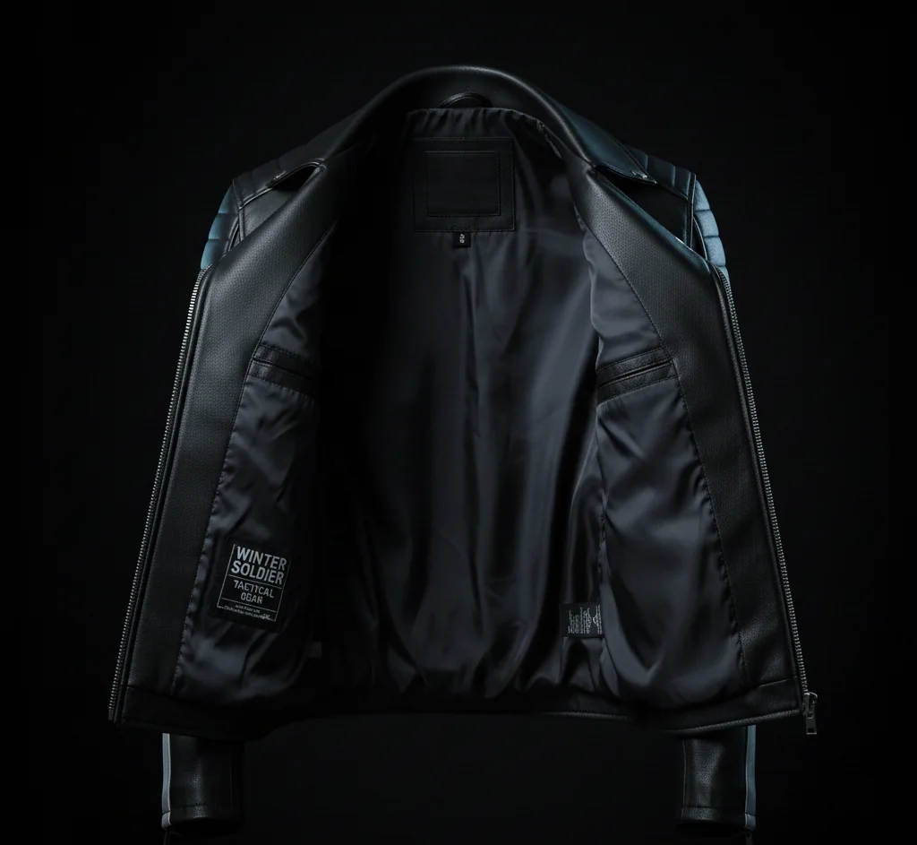 Winter Soldier Avengers Secret Wars Leather Jacket – Sebastian Stan Bucky Barnes Black Tactical Jacket