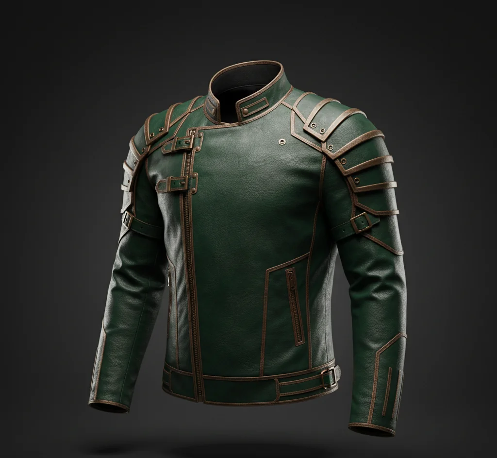 Doctor Doom Avengers Secret Wars Leather Coat – Robert Downey Jr Green Hooded Villain Trench Coat