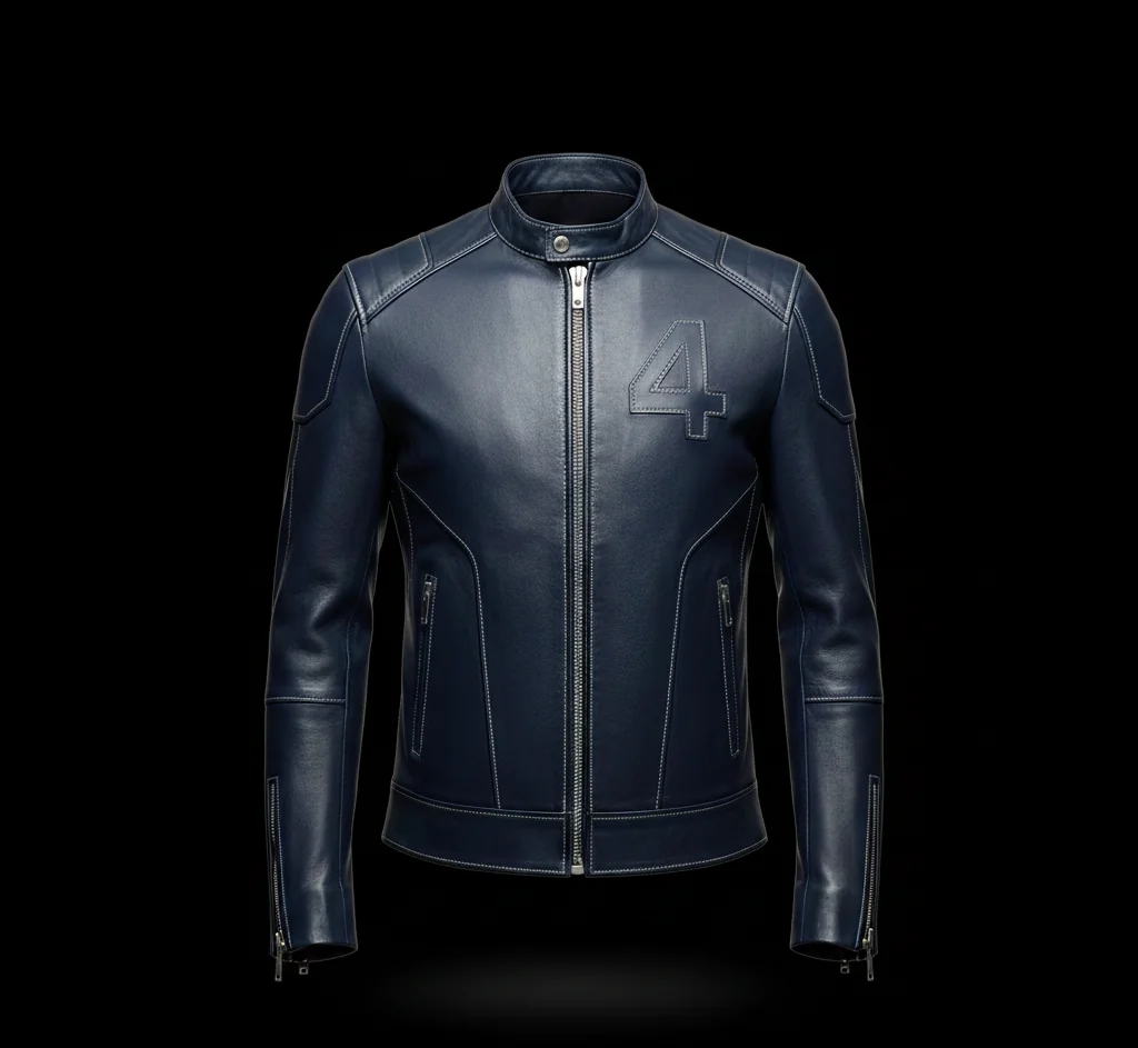 Reed Richards Mr Fantastic Leather Jacket - Pedro Pascal Fantastic Four Blue Scientific Coat