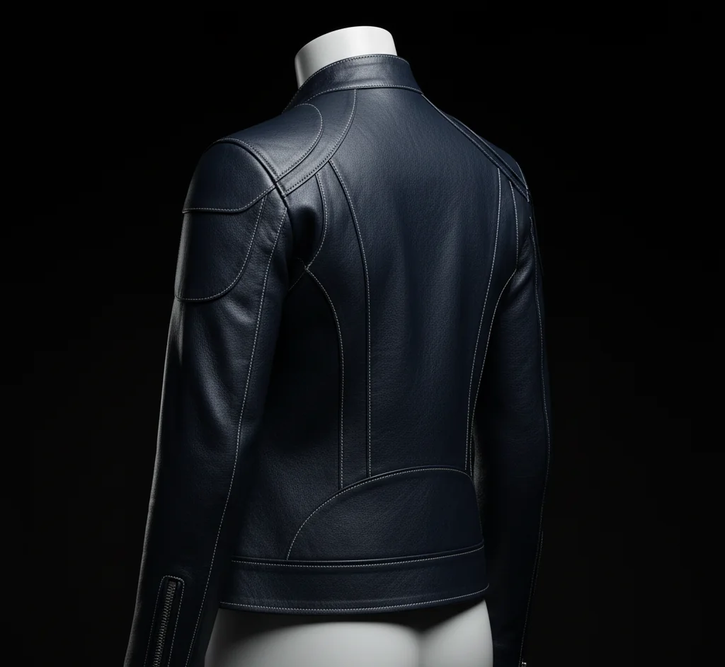 Invisible Woman Leather Jacket – Vanessa Kirby Fantastic Four Blue Tactical Suit Jacket